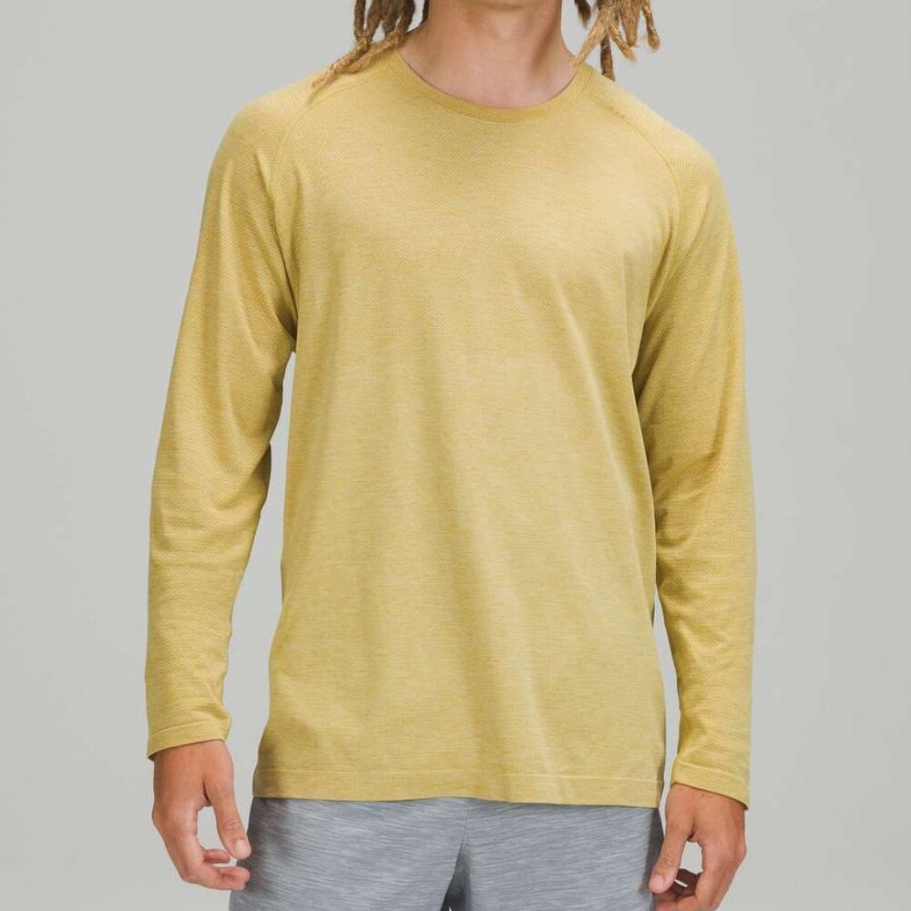 NEW Lululemon Metal Vent Tech Long Sleeve Shirt 2.0 Auric Gold / Dew Green sz M
